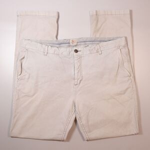 Faherty Pants Gray Ash Comfort Twill Chino Cotton Stretch MBC009 Mens 38 x 33